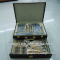 High quality 72pcs cutlery set with leather case
